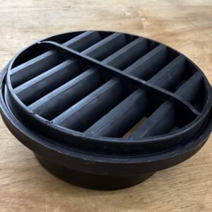 Autoterm Dyse fast 90 mm sort med bakstykke