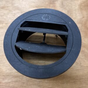 Autoterm Dyse lukkbar 90 mm sort med bakstykke