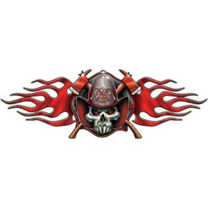 ire Department Skull Center Decal