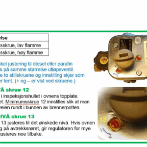 Refleks justering oljeregulator